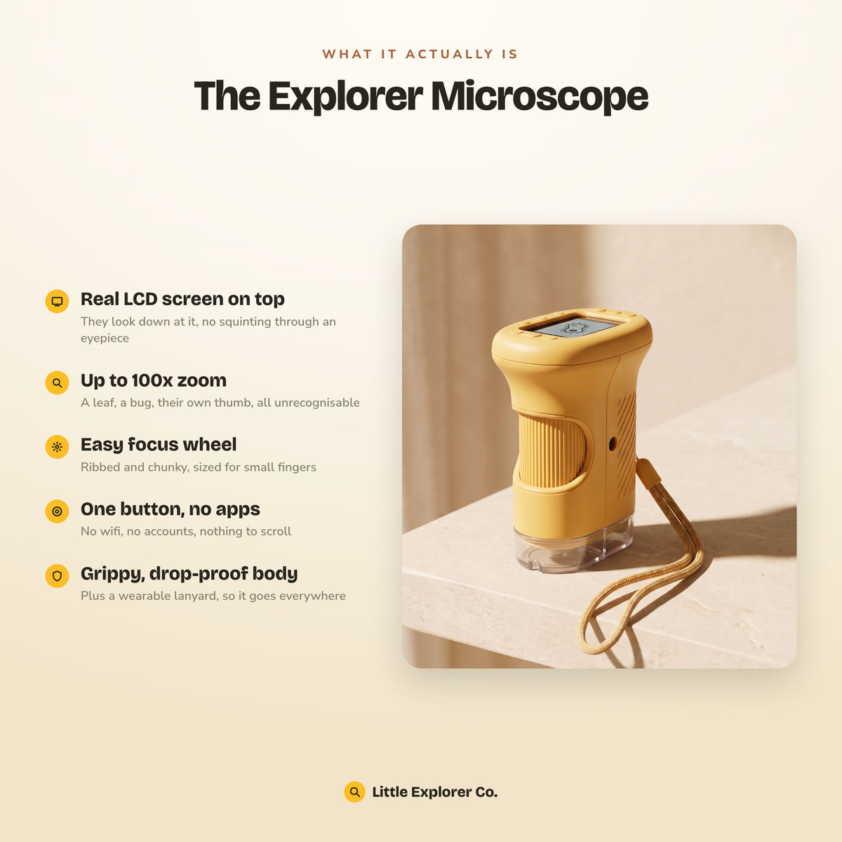 The Explorer Microscope features