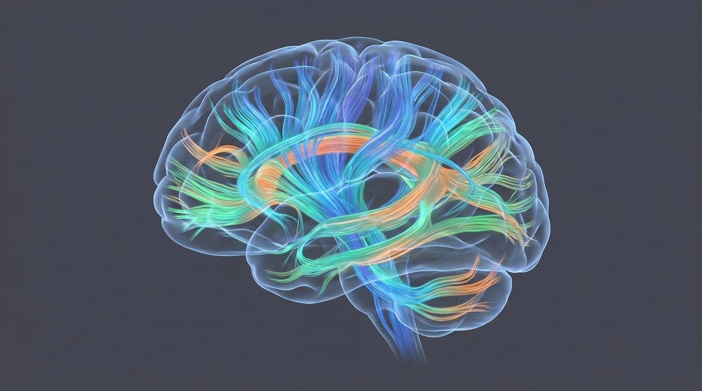 Brain MRI diffusion tensor imaging scan